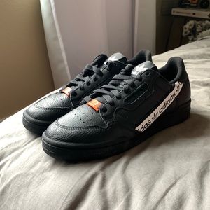 Adidas Continental 80 - Black with White - Mens Size 8 - **Brand New**